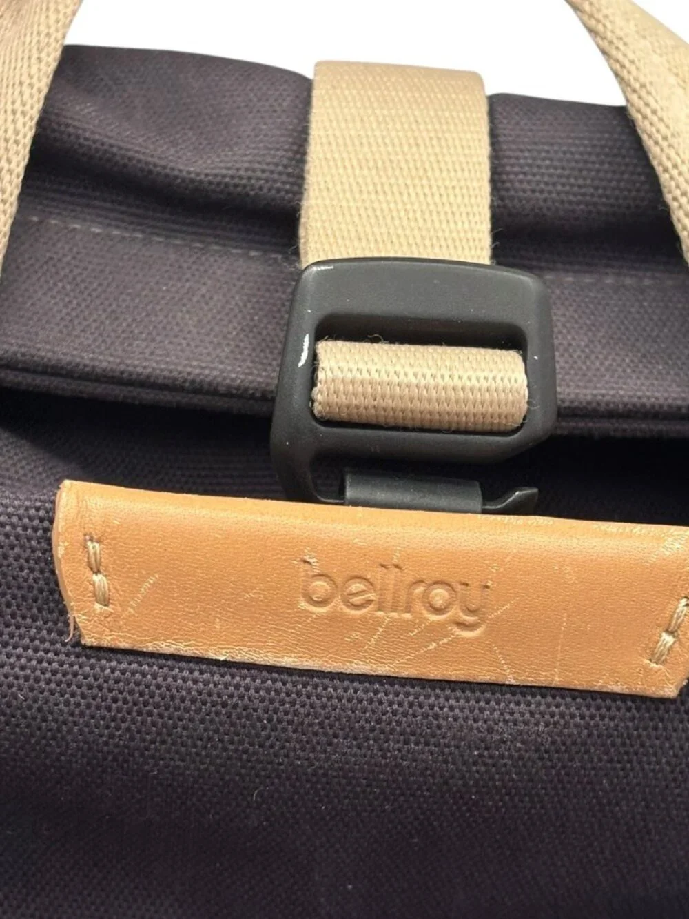 Bellroy Black Orange Canvas System Work Messenger Bag 18 x 13